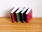 1:12 Scale Miniature Hardcover Books That Open, Set of 4, 13/16 inch tall, DIY Dollhouse Supply
