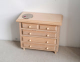 1:12 Dollhouse Supplies miniature unpainted unfinished 4-drawer chest, Dollhouse Supplies Furniture drawer chest, 1/12th scale dresses H013
