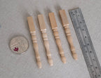 Poteaux et pieds de table en bois tourné non peints, échelle 1/12, lot de 4, 6,7 cm de haut, fournitures pour maison de poupée à faire soi-même