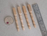 1:12 Dollhouse Miniature Baluster Newel Post Staircase Stair Legs Stairway Unpainted Unfinished Table Legs Set of 4 - J029