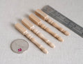 1:12 Scale Miniature Unpainted Turned Wood Posts and Table Legs, Set of 4, 2-5/8 inch tall, DIY Dollhouse Supply