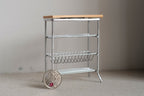1:12 Scale Miniature Metal Baker's Rack with Wood Top Shelf, 3-9/16 inch tall, DIY Dollhouse Supply (white)