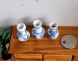 1:12 Dollhouse miniature china flower vase set of 3 - B103