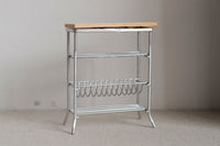 Dollhouse miniature metal white kitchen storage rack, Miniature Baker's Rack, Dolls accessory H043