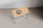 1:12 Scale Miniature Metal Baker's Rack with Wood Top Shelf, 3-9/16 inch tall, DIY Dollhouse Supply (white)