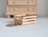 1:12 Dollhouse Supplies miniature wooden storage basket - F043