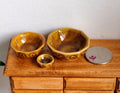 Dollhouse Supplies Miniature Ceramic Bowls Salad Bowl Set of 3 - A045
