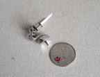 1:12 Scale Miniature Wall Sconce, 2 Arms with Candles, 1-1/4 inch tall, DIY Dollhouse Supply (silver) (non-electric)