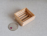 1:12 Dollhouse Supplies miniature wooden storage basket - F043