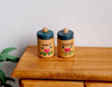 1:12 Dollhouse Supplies miniature kitchen container set of 2, Sugar, Salt - D041