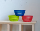 1:12 Dollhouse Supplies Miniature plastic basket sift dolls house 1 12th scale miniature set of 3 - C020