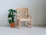 Dollhouse Miniature unpainted handmade wooden dinning chair dolls house wood chair 1:12 miniature G094