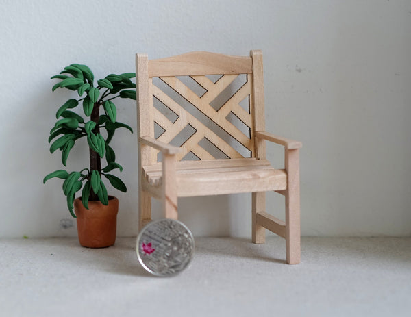 Dollhouse Miniature unpainted handmade wooden dinning chair dolls house wood chair 1:12 miniature G094