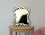 1:12 Dollhouse Supplies decoration furniture miniature Victorian silver style large size dressing room mirror frame F040