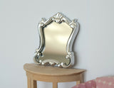 1:12 Dollhouse Supplies decoration furniture miniature Victorian silver style large size dressing room mirror frame F040