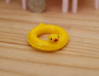 1:12 Scale Miniature Duck Pool Float, 1-3/4 inch wide, DIY Dollhouse Supply (yellow)