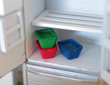 1:12 Dollhouse Supplies miniature plastic food containers with lids dolls house 1 12th scale miniature set of 3 - B034