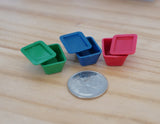 1:12 Dollhouse Supplies miniature plastic food containers with lids dolls house 1 12th scale miniature set of 3 - B034