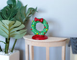 Dollhouse Supplies Miniature Decorated Christmas Wreath - A002
