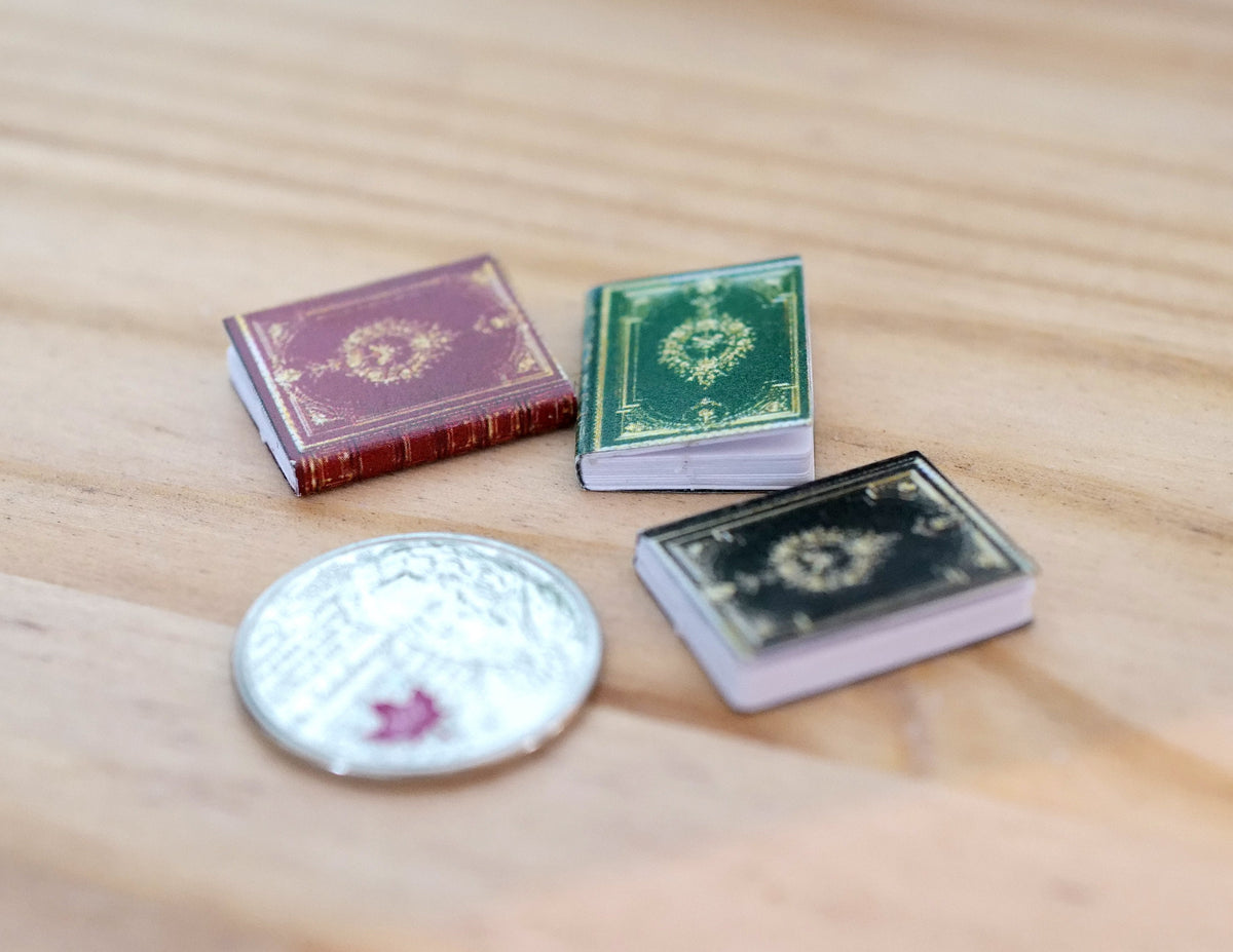 1:12 Dollhouse Supplies living room decoration miniature hardcover book set of 3 - C039