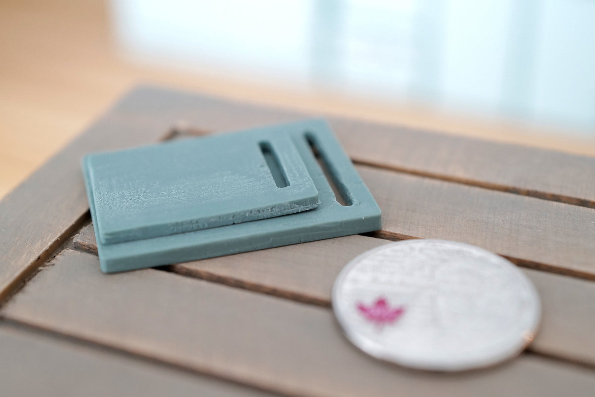 1:12 Scale Miniature Cutting Boards, Set of 2, 1-3/8 inch long, DIY Dollhouse Supply (wood) (sage green)