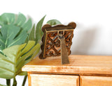 1:12 Dollhouse Supplies Miniature Metal Rectangular Ornate Photo Frame with Stand - B054