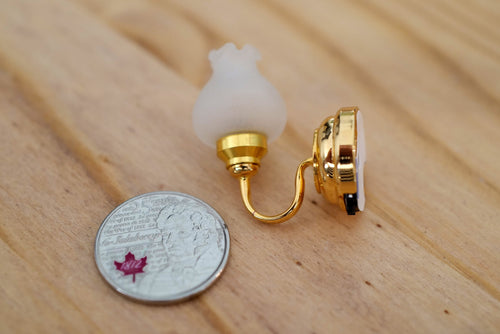 1:12 Dollhouse lighting decoration miniature LED hallway wall light battery light with on off switch - K050