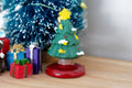 1:12 Scale Miniature Decorated Christmas Tree with Top Star, 3-1/8 inch tall, DIY Dollhouse Supply