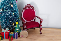 1:12 Dollhouse furniture wooden miniature dining armchair living room chair - K037