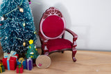 1:12 Dollhouse furniture wooden miniature dining armchair living room chair - K037