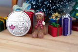 1:12 Dollhouse Miniature SUPER Tiny Christmas Bear 0.5"(L) x 0.8"(H) G045