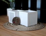 1:12 Dollhouse Supplies miniature wooden storage box wood crate tool box storage bin set of 2 (white) - A080