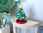 1:12 Scale Miniature Decorated Christmas Tree with Top Star, 1-5/8 inch tall, DIY Dollhouse Supply