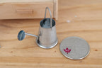 1:12 Scale Miniature Galvanized Metal Watering Can with Long Spout, 1-3/8 inch tall, DIY Dollhouse Supply