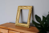1:12 Dollhouse Supplies Miniature Ornate Rectangular Gold Picture Frame (matte gold) - A087