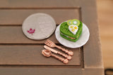 1:12scale Dollhouse miniature Matcha Waffle E027