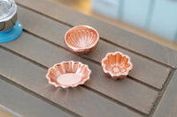 1:12 Dollhouse Miniature Copper Bundt Pans Set of 3 - E059