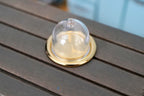1:12 Scale Miniature Cake Dome with Round Metal Plate, 1-1/8 inch dia., DIY Dollhouse Supply (gold)