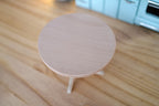 1:12 Scale Miniature Unpainted Wood Round Pedestal Dining Table, 3 Feet, 3-3/4 inch dia., DIY Dollhouse Supply