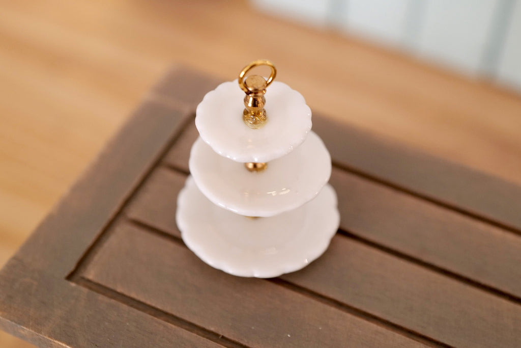 1:12 Dollhouse Miniatures serving stand Dessert or Cake Stand - E078