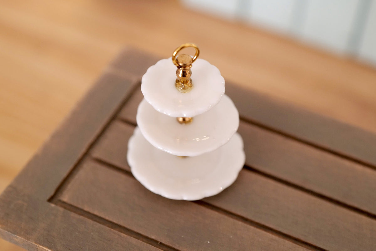 1:12 Dollhouse Miniatures serving stand Dessert or Cake Stand - E078