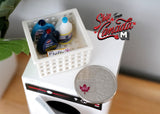 1:12 Dollhouse Miniature Laundry set with basket set of 5 - F063