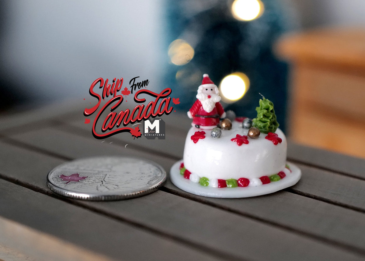 1:12 scale Dollhouse miniature Christmas Cake - D025
