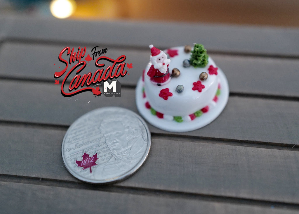 1:12 scale Dollhouse miniature Christmas Cake - D025