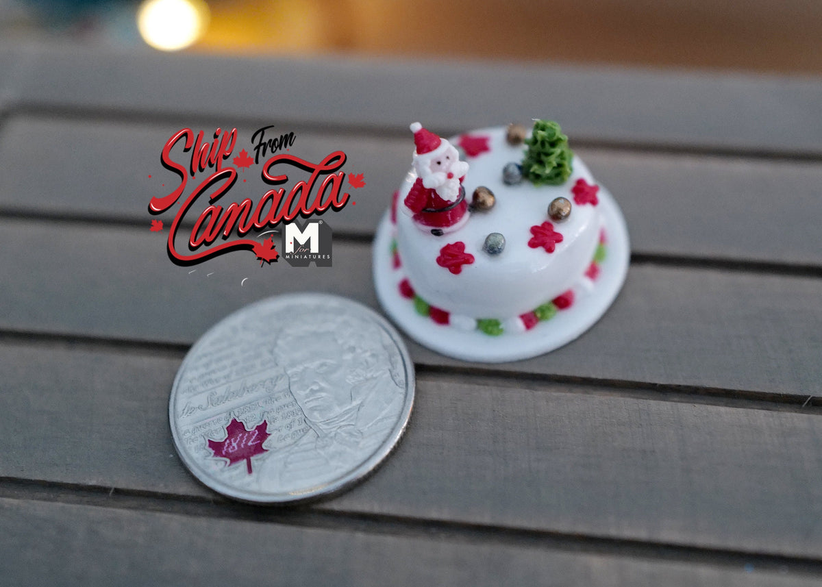 1:12 scale Dollhouse miniature Christmas Cake - D025