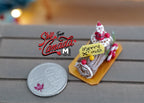 1:12 Scale Miniature Christmas Yule Log Cake with Santa Figure, 1-5/16 inch long, DIY Dollhouse Supply