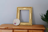 1:12 Dollhouse Supplies Miniature Ornate Rectangular Gold Picture Frame (matte gold) - A087