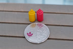 1:12 Scale Miniature Ketchup and Mustard Squeeze Bottles, Set of 2, 9/16 inch tall, DIY Dollhouse Supply