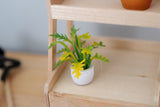 1:12 Dollhouse Supplies miniature plant with white pot miniature leafy tree 1-3/16 inch tall  (green) - B058