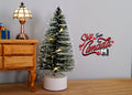 1:12 Scale Miniature Christmas Tree with LED Lights, 5-1/8 inch tall, DIY Dollhouse Supply (green)